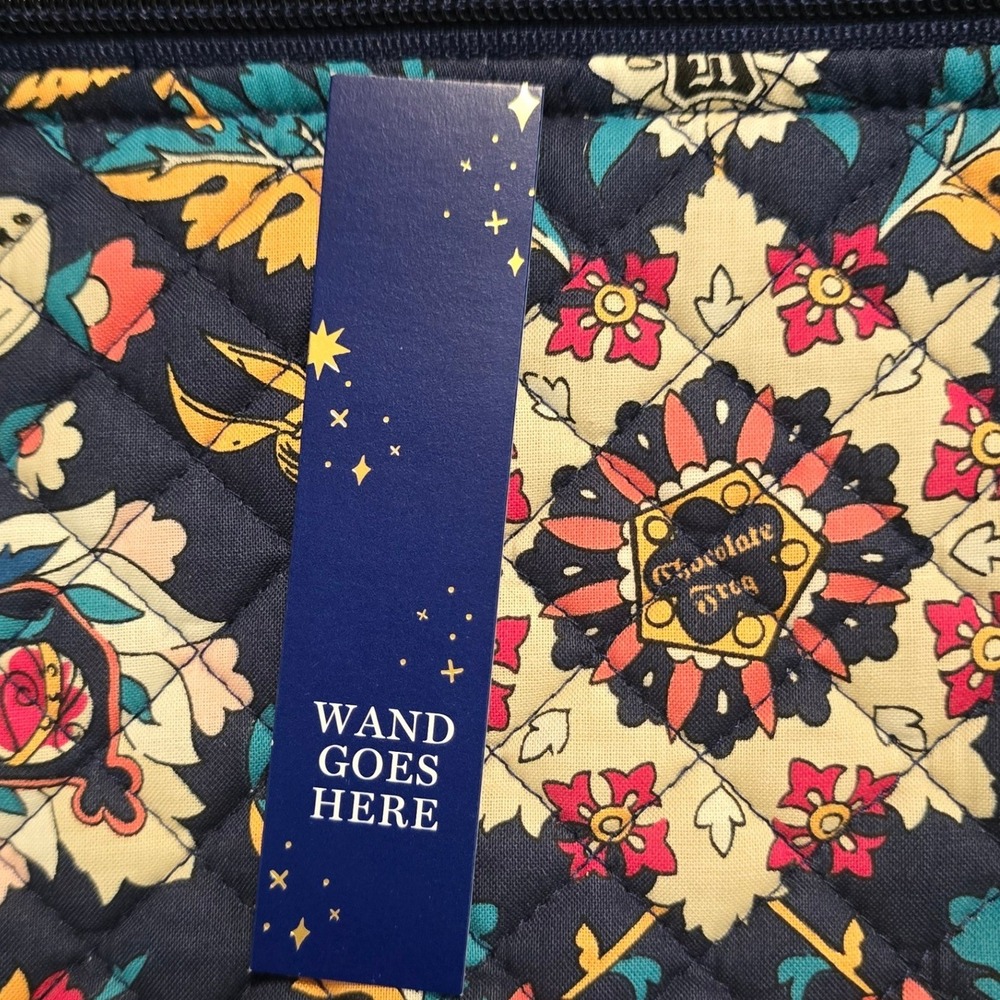 Vera Bradley Harry Potter Forbidden Forest Campus Backpack Quilted Blue Floral - Picture 4 of 8